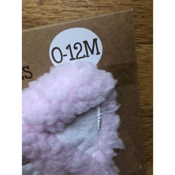🆕 Chick Pea Pink Sherpa Owl Set Hat & Booties - Picture 2 of 3